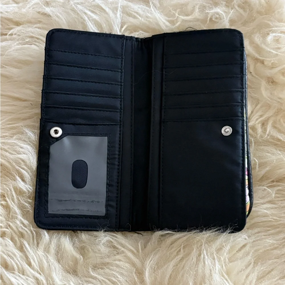 Black and Floral Card Holder Wallet